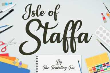 Isle of Staffa Font by The Traveling Fox — Script Handwritten Font — thumbnail 1