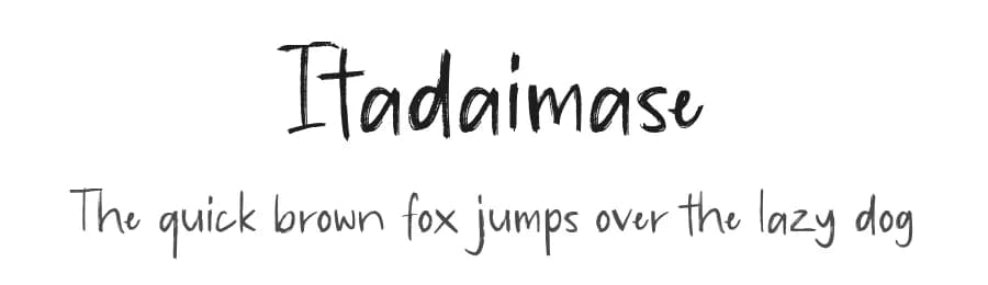 Itadaimase by Allouse Studio — Script Handwritten Font