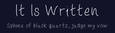 It Is Written by Manuela Hardy — Script Handwritten Font — thumbnail 2