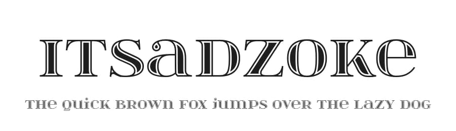 Itsadzoke by gluk — Serif Font