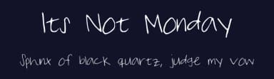 Its Not Monday by Freya J. — Script Handwritten Font — thumbnail 2