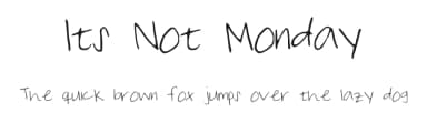 Its Not Monday by Freya J. — Script Handwritten Font — thumbnail 1