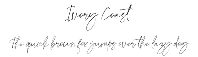 Ivory Coast by AminMario — Script Handwritten Font
