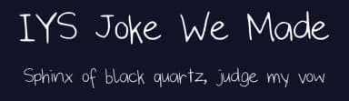 IYS Joke We Made by Issy S — Script Handwritten Font — thumbnail 2