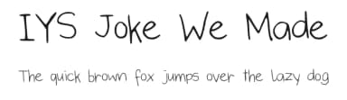 IYS Joke We Made by Issy S — Script Handwritten Font — thumbnail 1