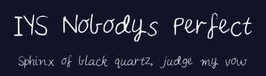 IYS Nobodys Perfect by Issy S — Script Handwritten Font — thumbnail 2
