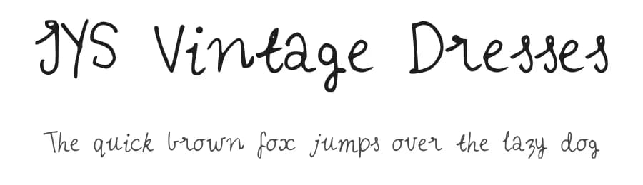 IYS Vintage Dresses by Issy S — Script Handwritten Font
