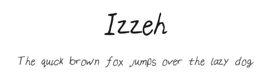Izzeh by Izzeh White — Script Handwritten Font
