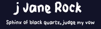 j Jane Rock by wepfont.com — Script Handwritten Font — thumbnail 2