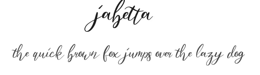 Jabetta by Nirmana Visual — Script Handwritten Font