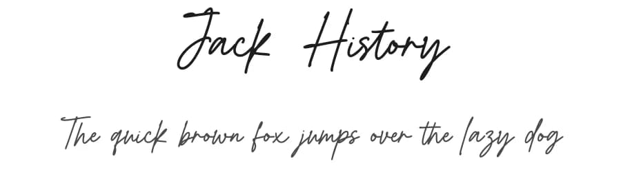 Jack History by Ditatype — Script Handwritten Font