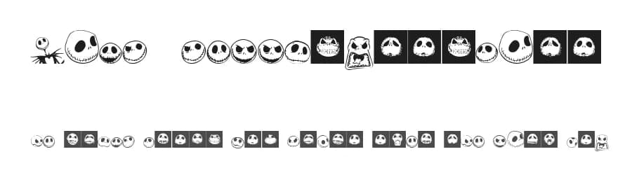 Jack Skellingtonbats by Chris Pirillo — Dingbats Font