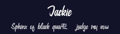 Jackie by Graphix Line Studio — Script Handwritten Font — thumbnail 2