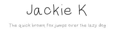 Jackie K by Jackie Barabash — Script Handwritten Font — thumbnail 1