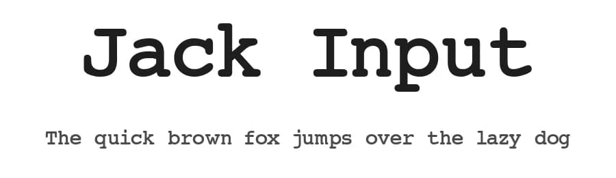 Jack Input — Sans Serif Font