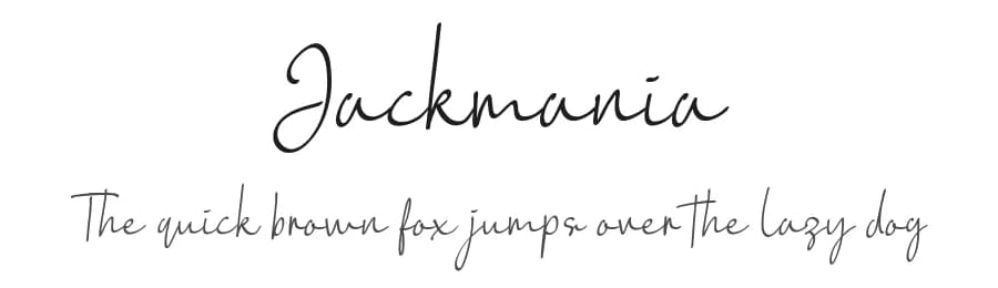 Jackmania by share font — Script Handwritten Font