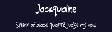 Jackqualine by erik5541 — Script Handwritten Font — thumbnail 2