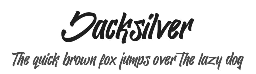 Jacksilver by Kong Font — Script Handwritten Font