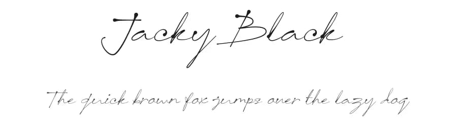 Jacky Black by DLetters.Std — Script Handwritten Font