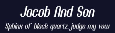 Jacob And Son by Kong Font — Sans Serif Font — thumbnail 2