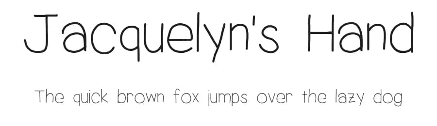 Jacquelyn's Hand by Jacquelyn Soh — Script Handwritten Font — preview 1