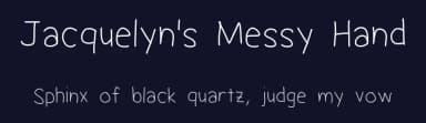 Jacquelyn's Messy Hand by Jacquelyn Soh — Script Handwritten Font — thumbnail 2