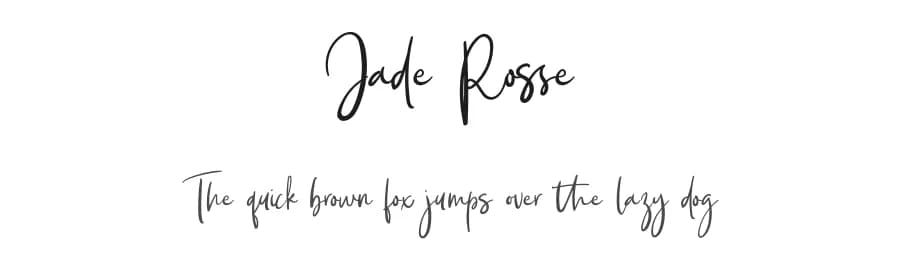Jade Rosse by ReyreyBlue — Script Handwritten Font