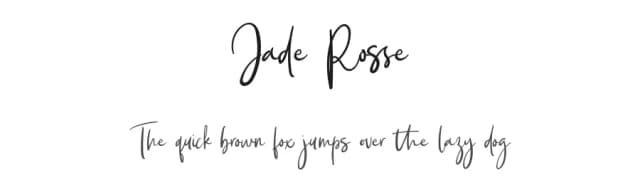 Jade Rosse by ReyreyBlue — Script Handwritten Font