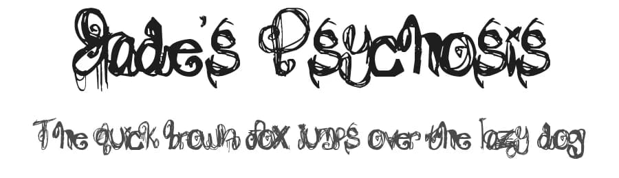Jade's Psychosis by Jennifer — Script Handwritten Font