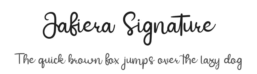 Jafiera Signature by Yan Studio — Script Handwritten Font