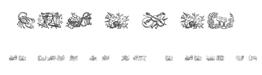 Jahreskreis by Dieter Steffmann — Dingbats Font