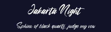 Jakarta Night by Hatf Type — Script Handwritten Font — thumbnail 2