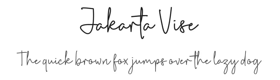 Jakarta Vise by Alvaro Ariel — Script Handwritten Font
