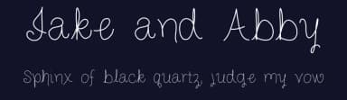 Jake and Abby by Sabrina Schleiger — Script Handwritten Font — thumbnail 2