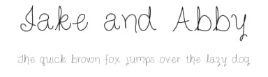 Jake and Abby by Sabrina Schleiger — Script Handwritten Font — thumbnail 1