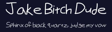 Jake Bitch Dude by Jake McCloskey — Script Handwritten Font — thumbnail 2
