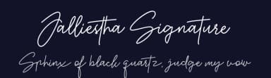 Jalliestha Signature by Zeenesia Studio — Script Handwritten Font — thumbnail 2