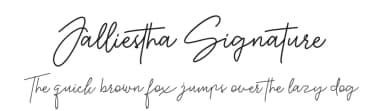 Jalliestha Signature by Zeenesia Studio — Script Handwritten Font — thumbnail 1