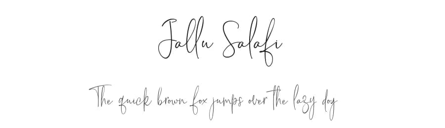 Jallu Salafi by Gilar Studio — Script Handwritten Font