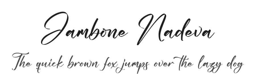 Jambone Nadeva by Integritype Studio — Script Handwritten Font