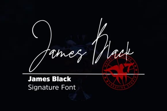 James Black Font by motokiwo — Script Handwritten Font
