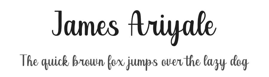 James Ariyale by StringLabs Creative Studio — Script Handwritten Font