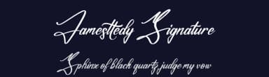 Jamesttedy Signature by Perspectype Studio - Letterena.com — Script Handwritten Font — thumbnail 2