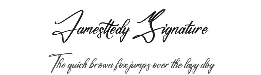 Jamesttedy Signature by Perspectype Studio - Letterena.com — Script Handwritten Font