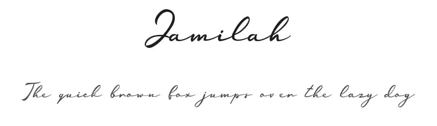 Jamilah by hustletter — Script Handwritten Font