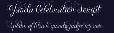 Janda Celebration Script by Kimberly Geswein — Script Handwritten Font — thumbnail 2