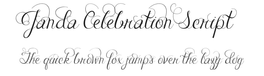 Janda Celebration Script by Kimberly Geswein — Script Handwritten Font