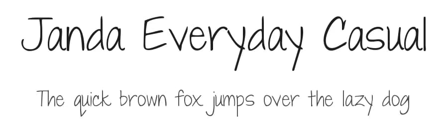 Janda Everyday Casual by Kimberly Geswein — Script Handwritten Font