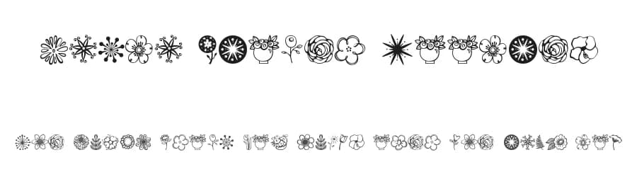 Janda Flower Doodles by Kimberly Geswein — Dingbats Font