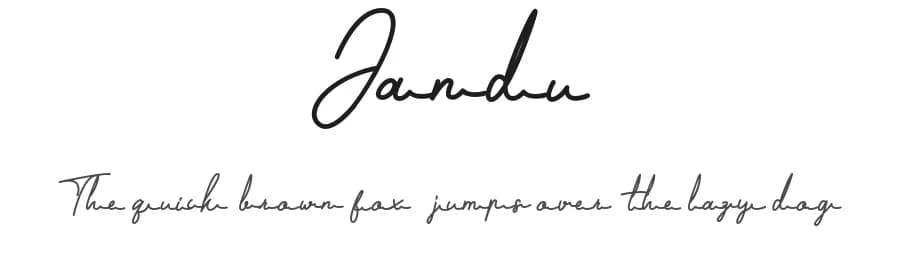 Jandu by Faras  Dina — Script Handwritten Font — preview 1
